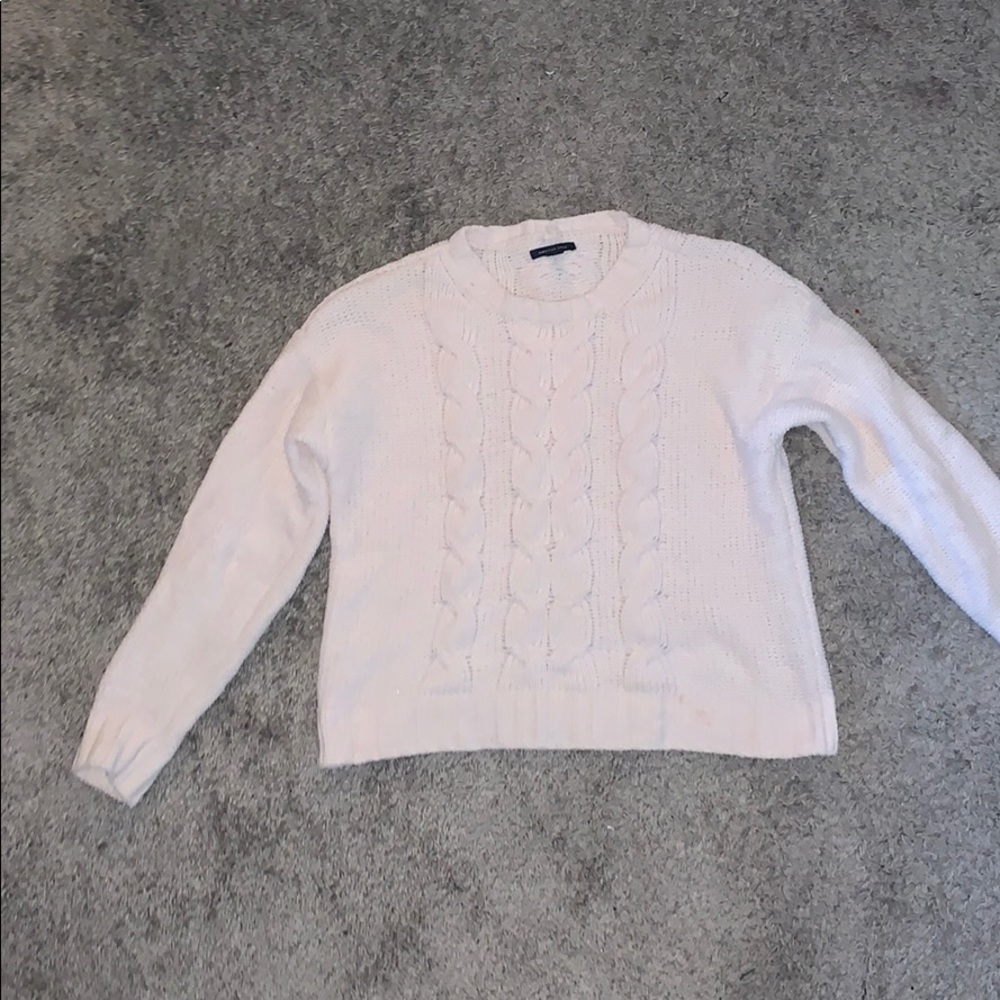 Thick cream sweater